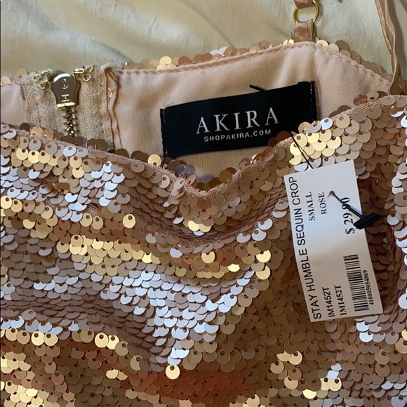 Pale pink sequin crop top. - Picture 2 of 3